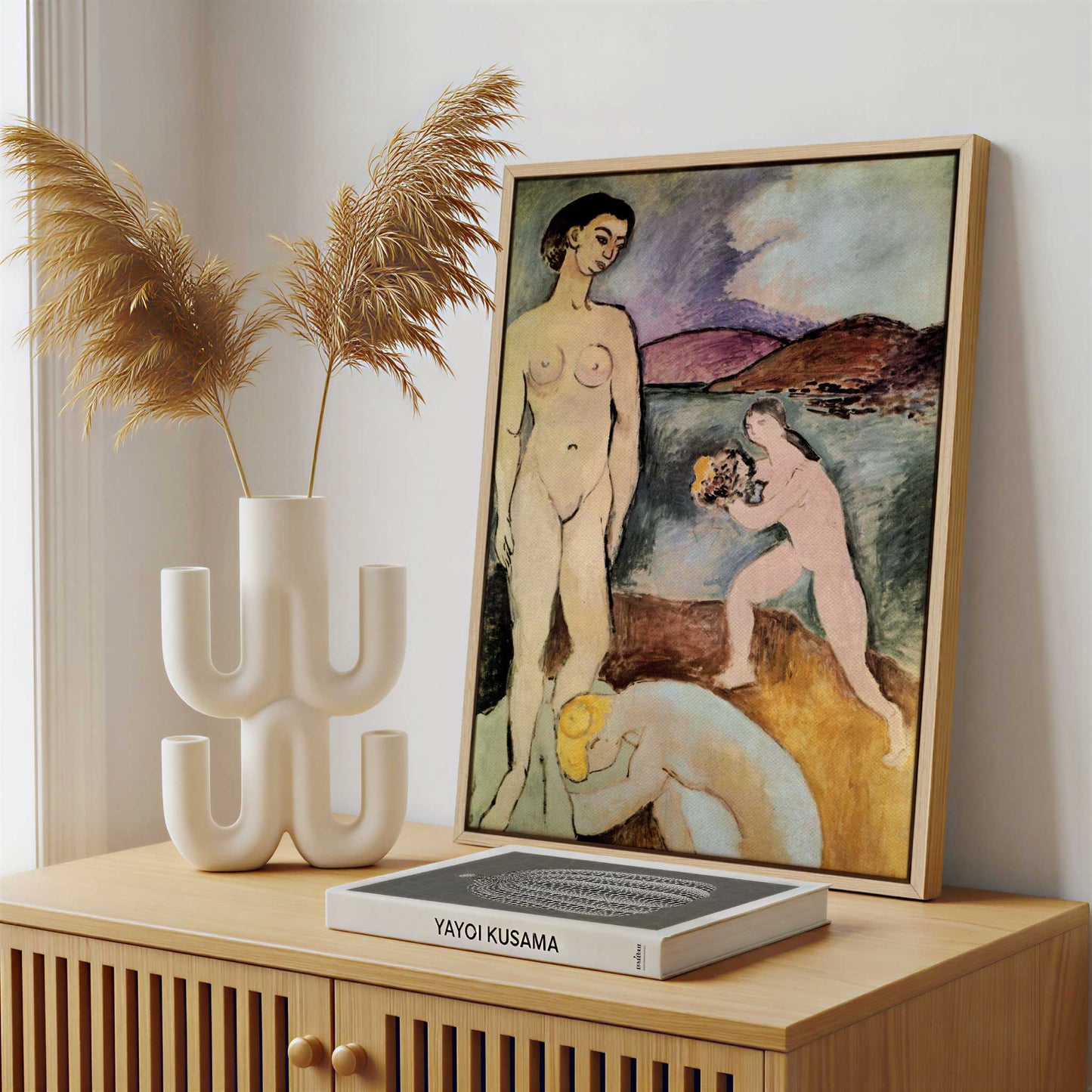 Framed Canvas - Framed canvas in a stylish interior setting