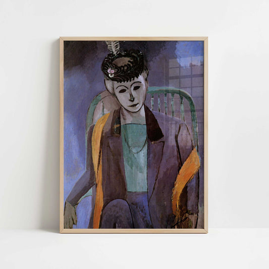 Madame Matisse 1 (1913) by Henri Matisse – Art Print - Art print in oak frame