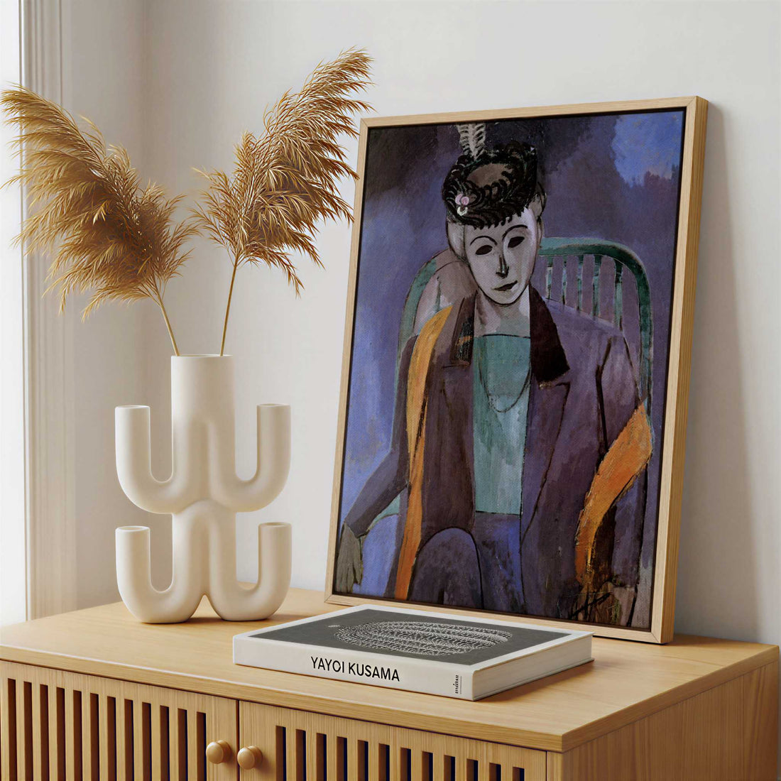 Framed Canvas - Framed canvas in a stylish interior setting