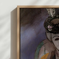 Framed Canvas - Close-up detail and texture of the framed canvas
