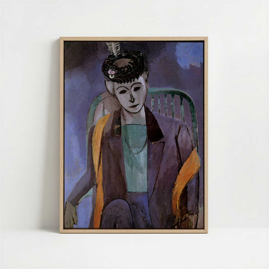 Framed Canvas - Framed canvas in oak color frame