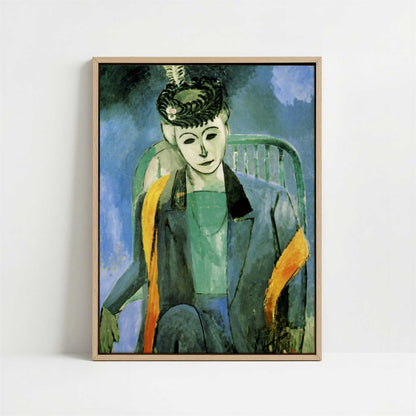 Framed Canvas - Framed canvas in oak color frame