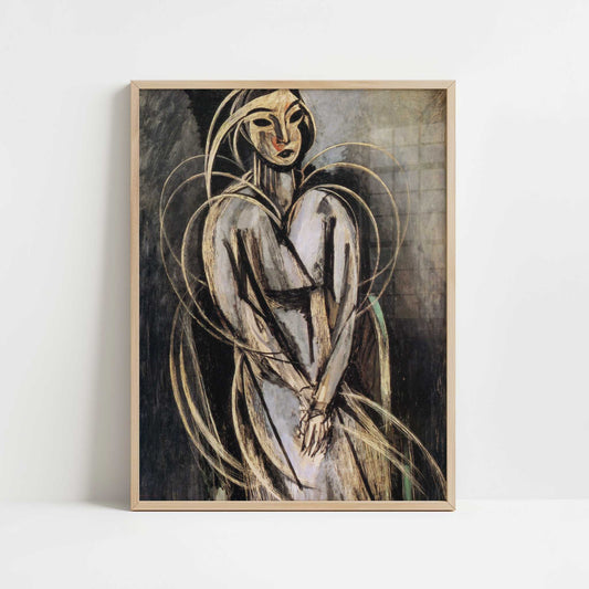 Mademoiselle Yvonne Landsberg (1914) by Henri Matisse – Art Print - Art print in oak frame