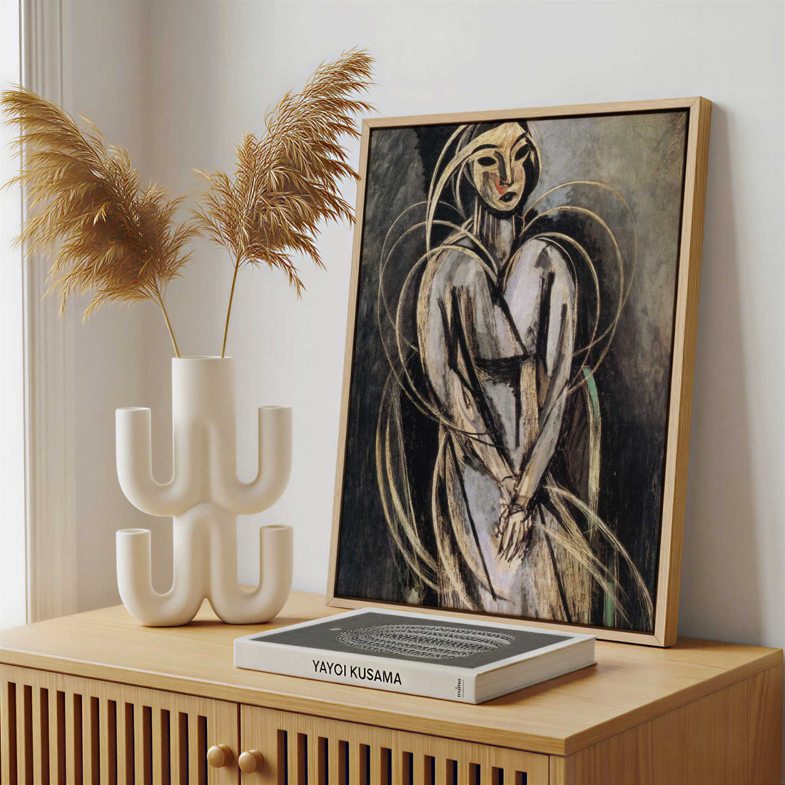 Framed Canvas - Framed canvas in a stylish interior setting