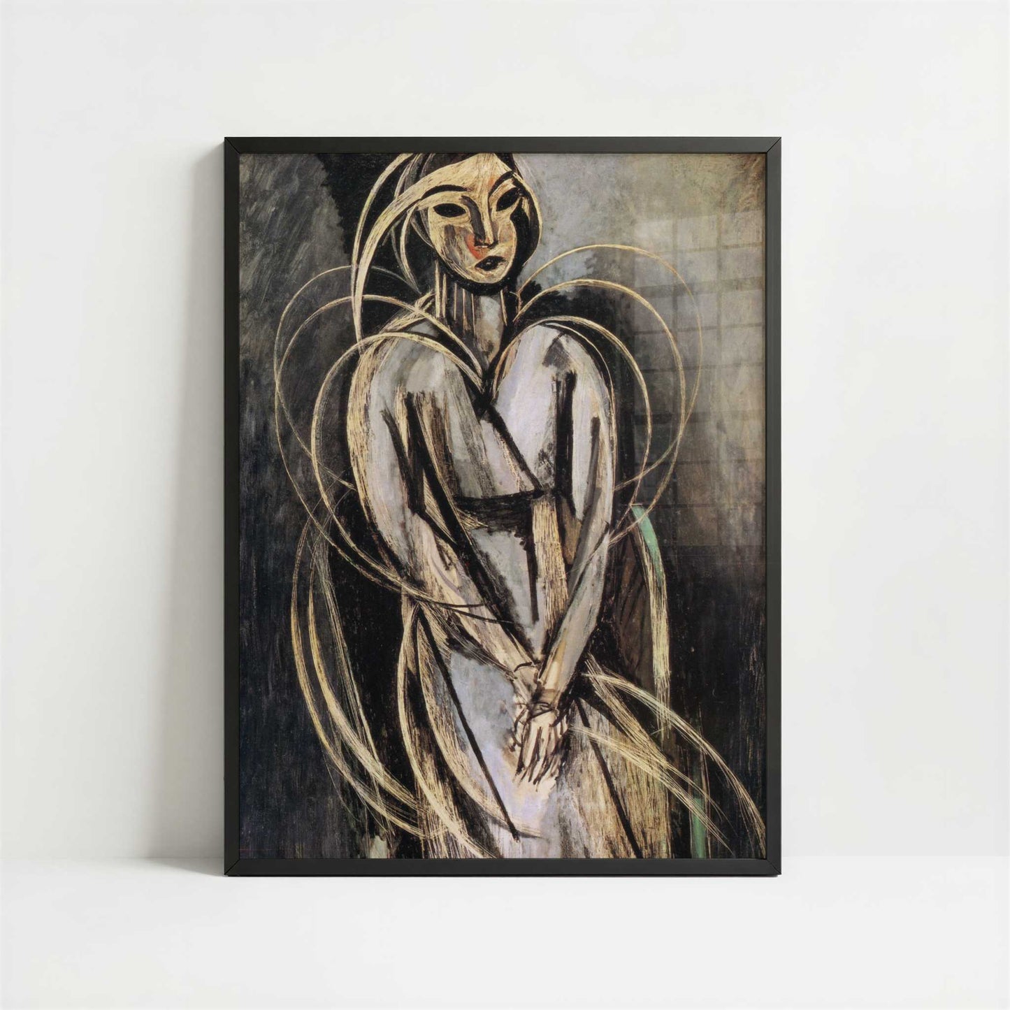 Mademoiselle Yvonne Landsberg (1914) by Henri Matisse – Art Print - Art print in black frame