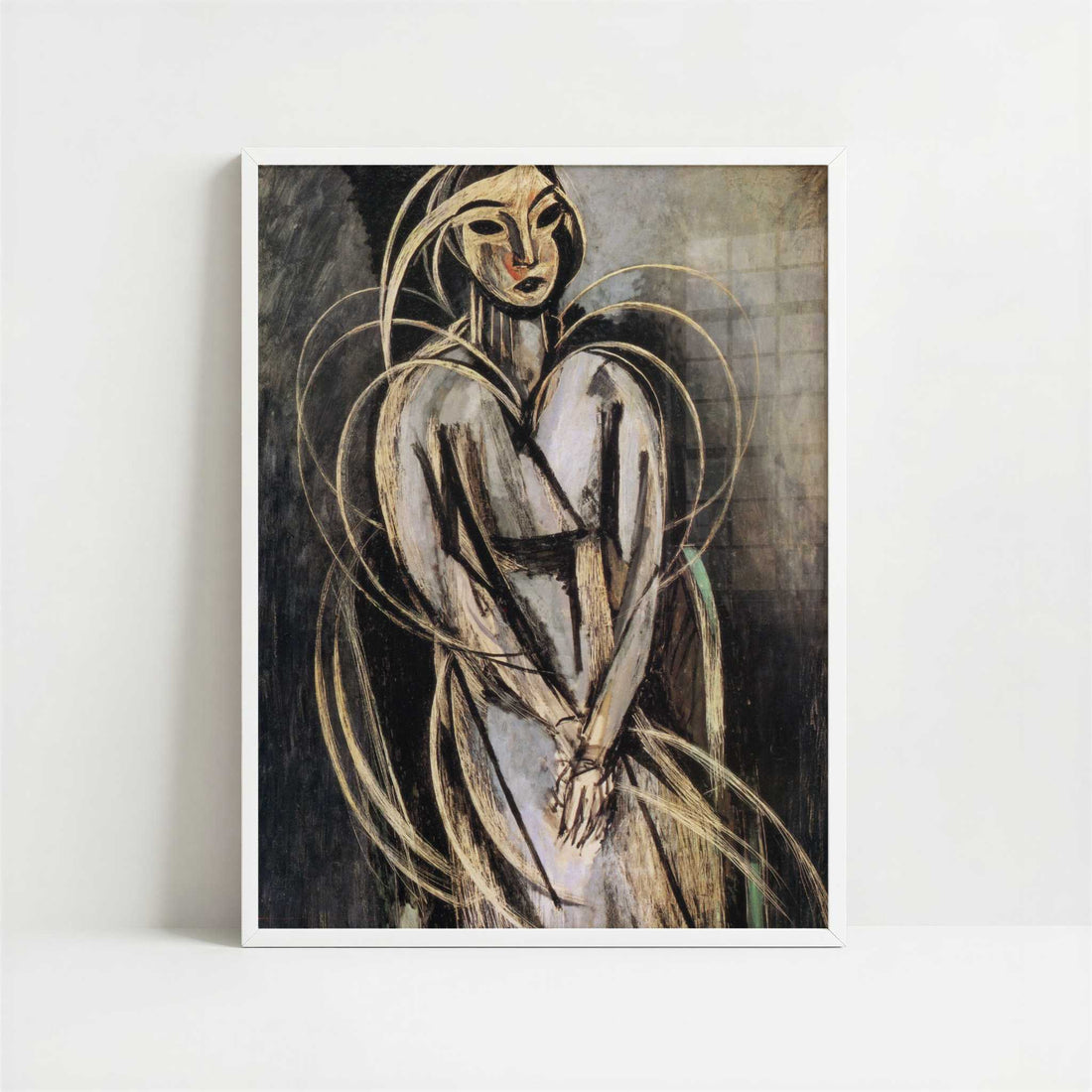 Mademoiselle Yvonne Landsberg (1914) by Henri Matisse – Art Print - Art print in white frame