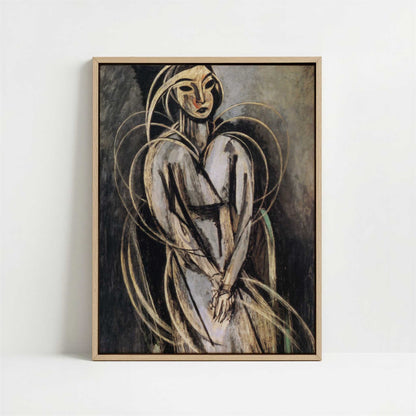 Framed Canvas - Framed canvas in oak color frame