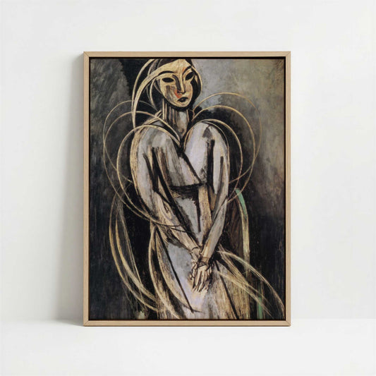 Framed Canvas - Framed canvas in oak color frame