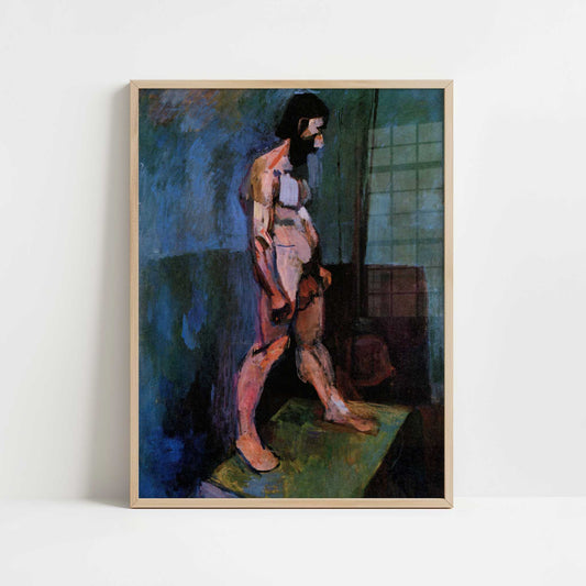 Male Model (1900) by Henri Matisse – Art Print - Art print in oak frame