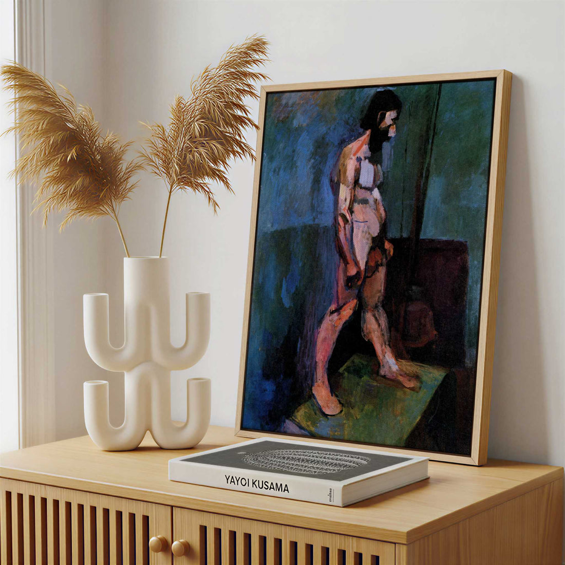 Framed Canvas - Framed canvas in a stylish interior setting