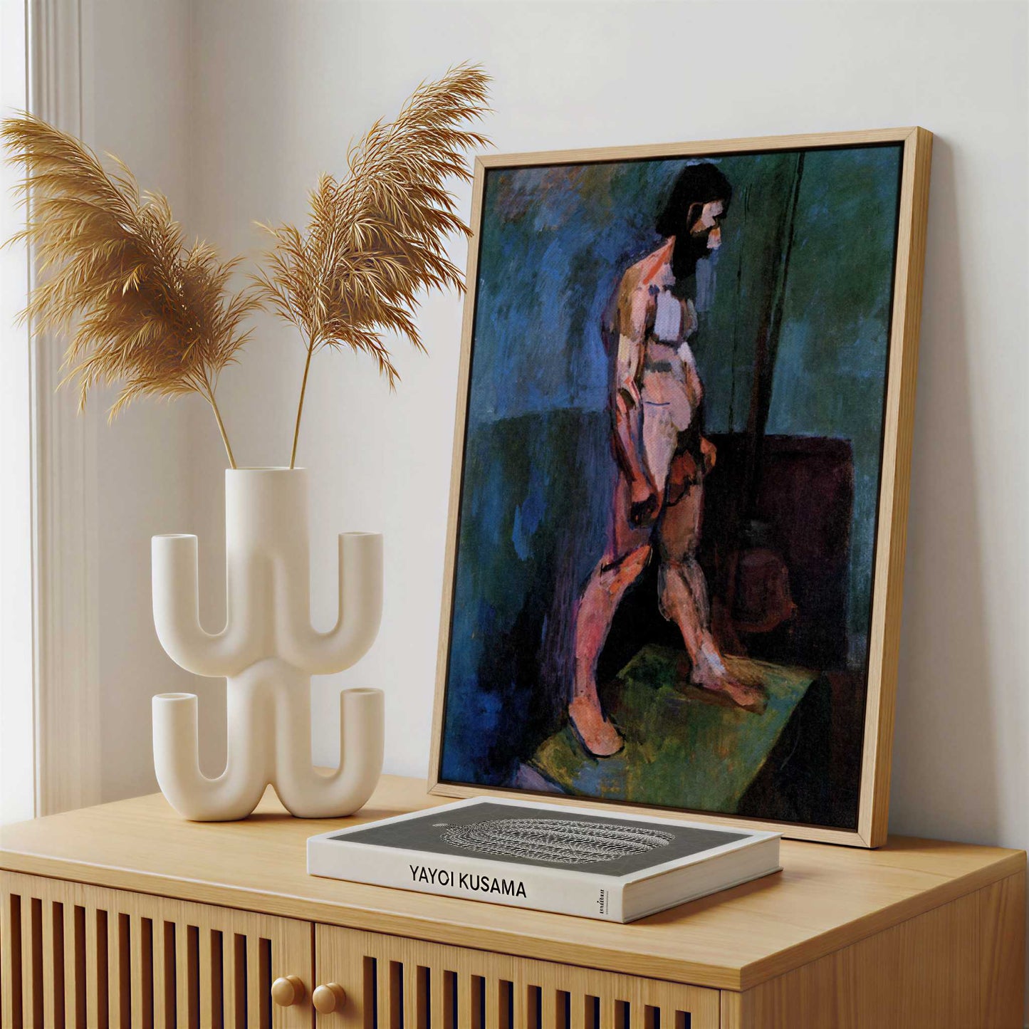 Framed Canvas - Framed canvas in a stylish interior setting