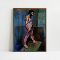 Male Model (1900) by Henri Matisse – Art Print - Art print in dark wood frame