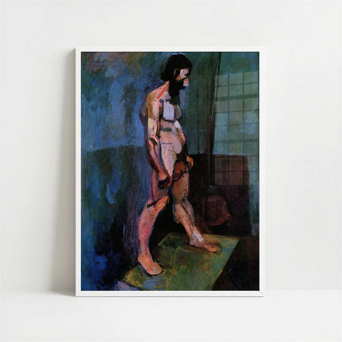 Male Model (1900) by Henri Matisse – Art Print - Art print in white frame
