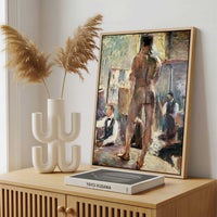 Framed Canvas - Framed canvas in a stylish interior setting