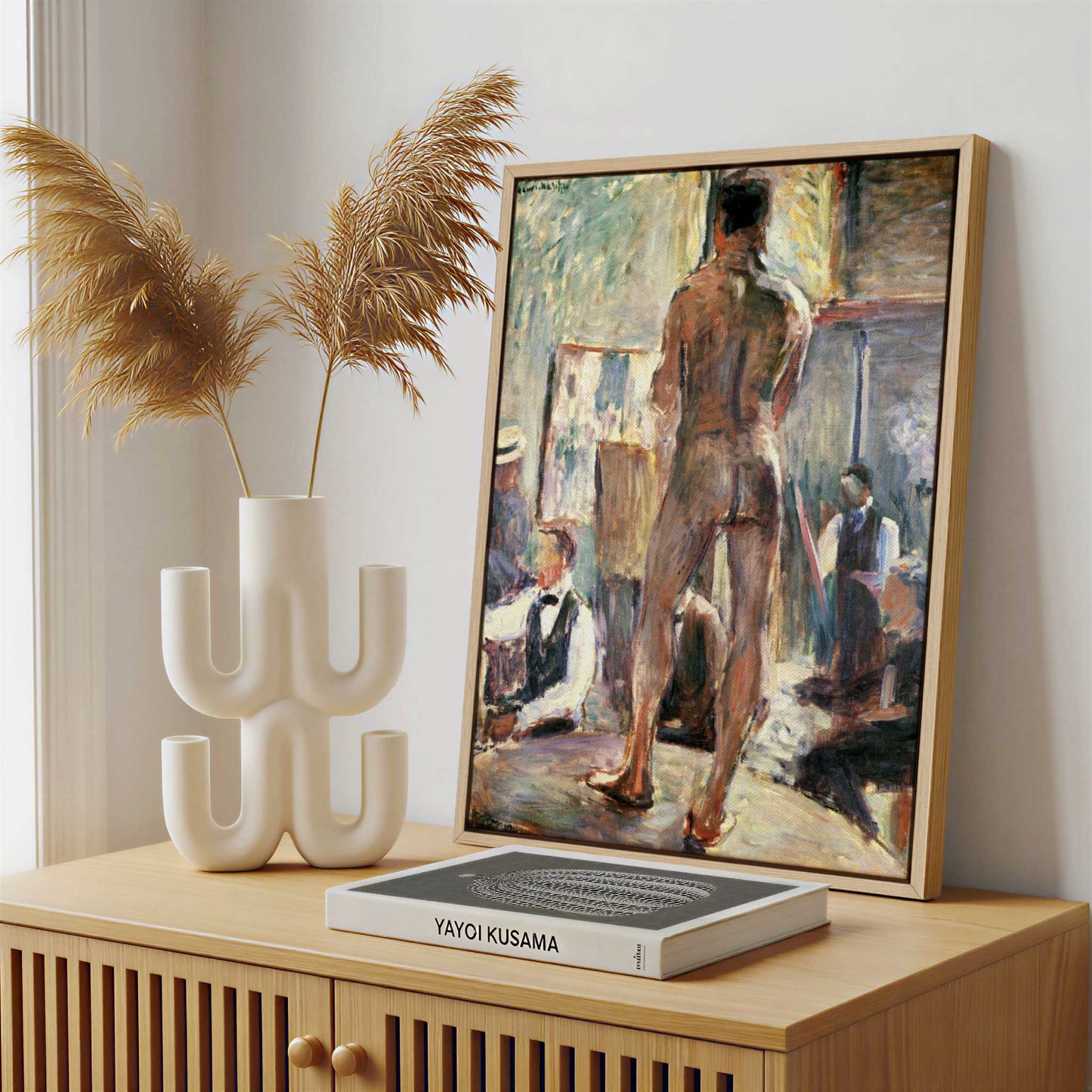 Framed Canvas - Framed canvas in a stylish interior setting