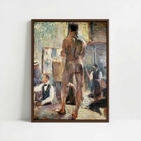 Framed Canvas - Framed canvas in dark wood color frame