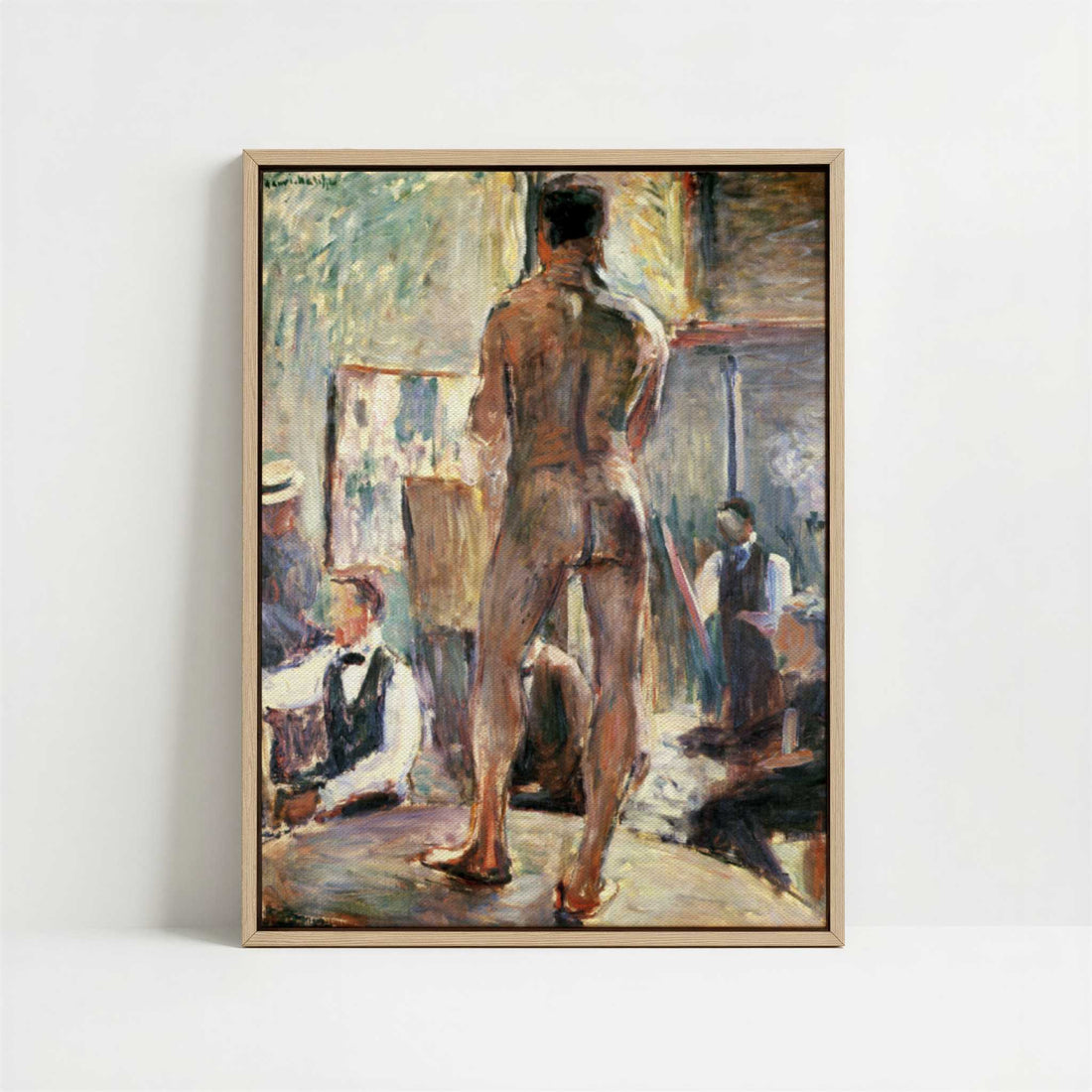 Framed Canvas - Framed canvas in oak color frame