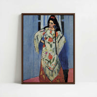 Framed Canvas - Framed canvas in dark wood color frame