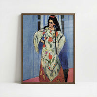 Manila Shawl (1911) by Henri Matisse – Art Print - Art print in dark wood frame
