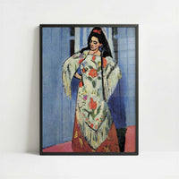 Manila Shawl (1911) by Henri Matisse – Art Print - Art print in black frame