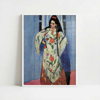 Manila Shawl (1911) by Henri Matisse – Art Print - Art print in white frame