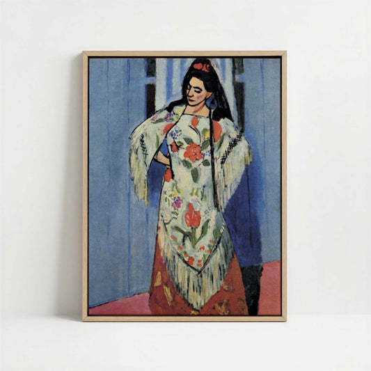 Framed Canvas - Framed canvas in oak color frame