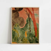 Moroccan Garden (Pervenches) (1912) by Henri Matisse – Art Print - Art print in oak frame