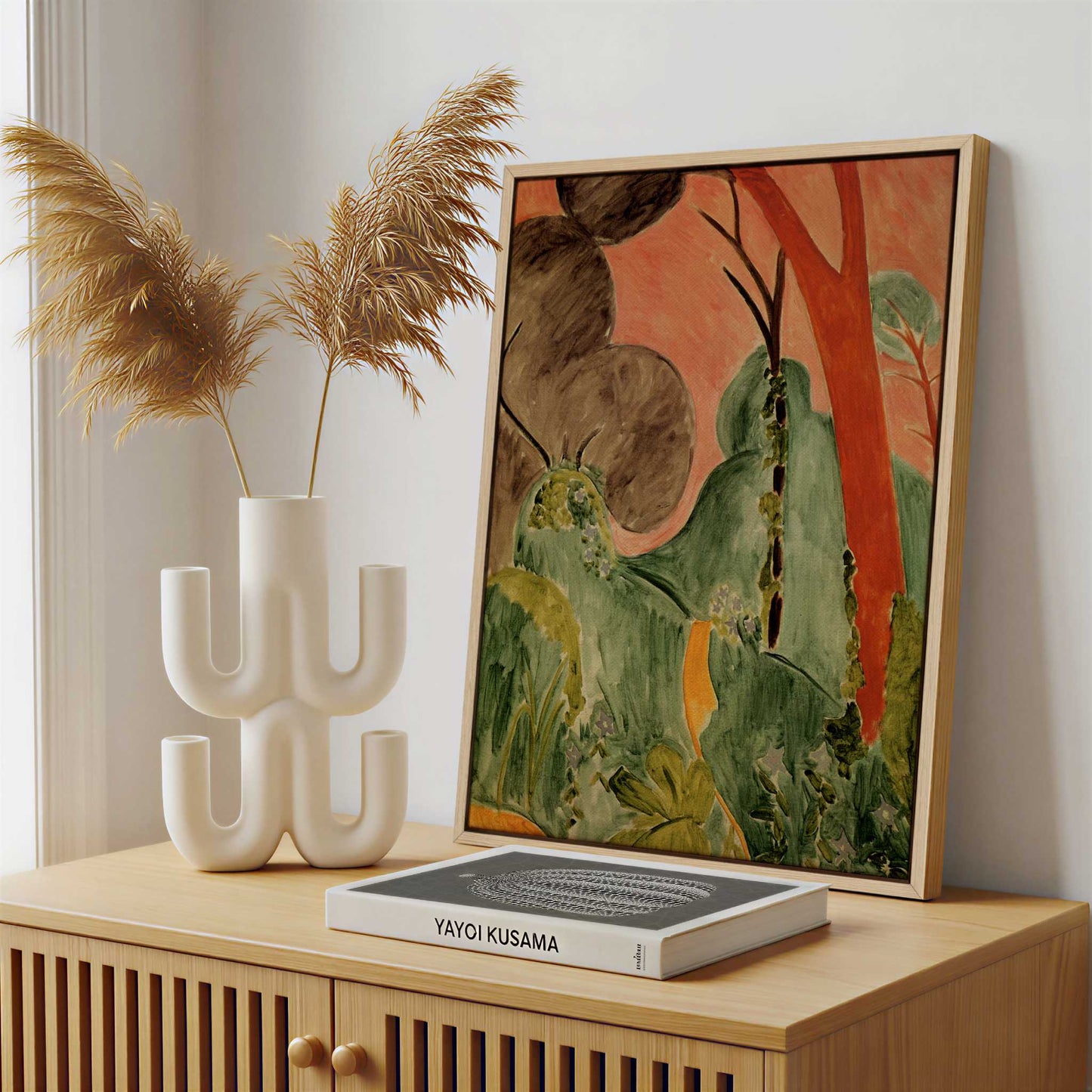 Framed Canvas - Framed canvas in a stylish interior setting