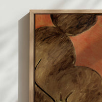 Framed Canvas - Close-up detail and texture of the framed canvas