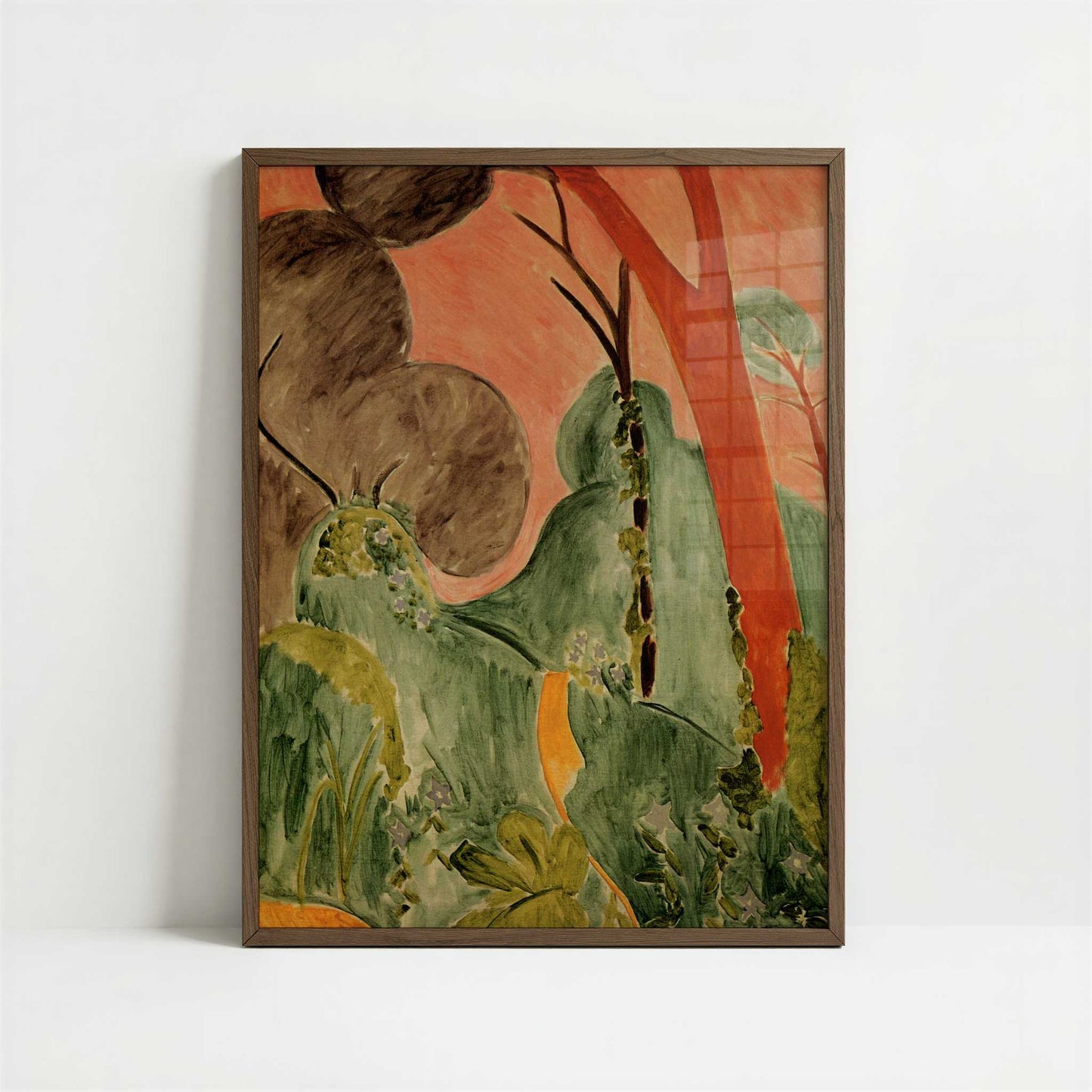 Moroccan Garden (Pervenches) (1912) by Henri Matisse – Art Print - Art print in dark wood frame