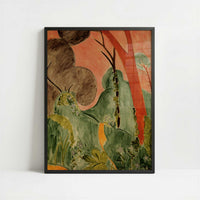 Moroccan Garden (Pervenches) (1912) by Henri Matisse – Art Print - Art print in black frame
