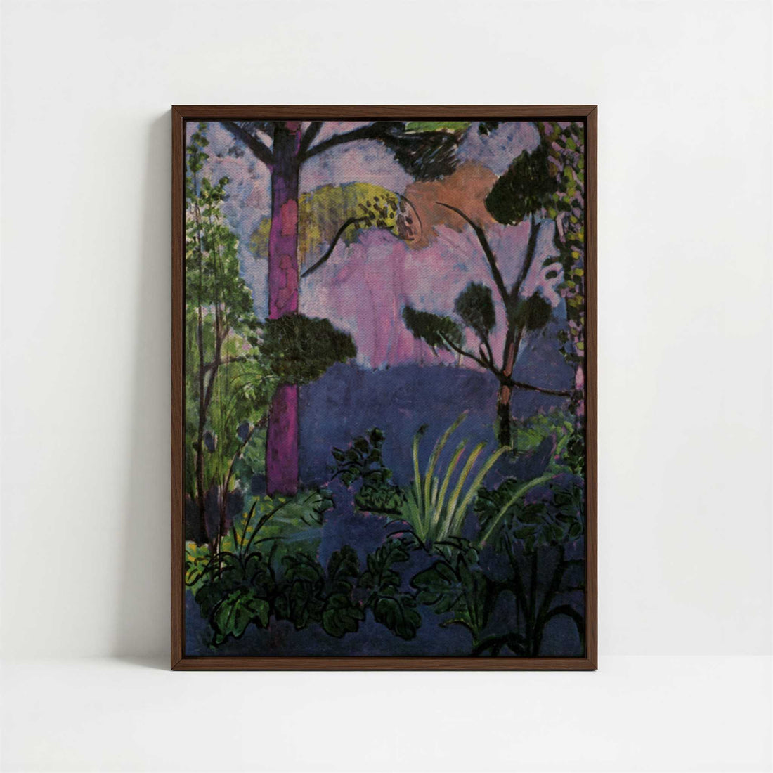 Framed Canvas - Framed canvas in dark wood color frame