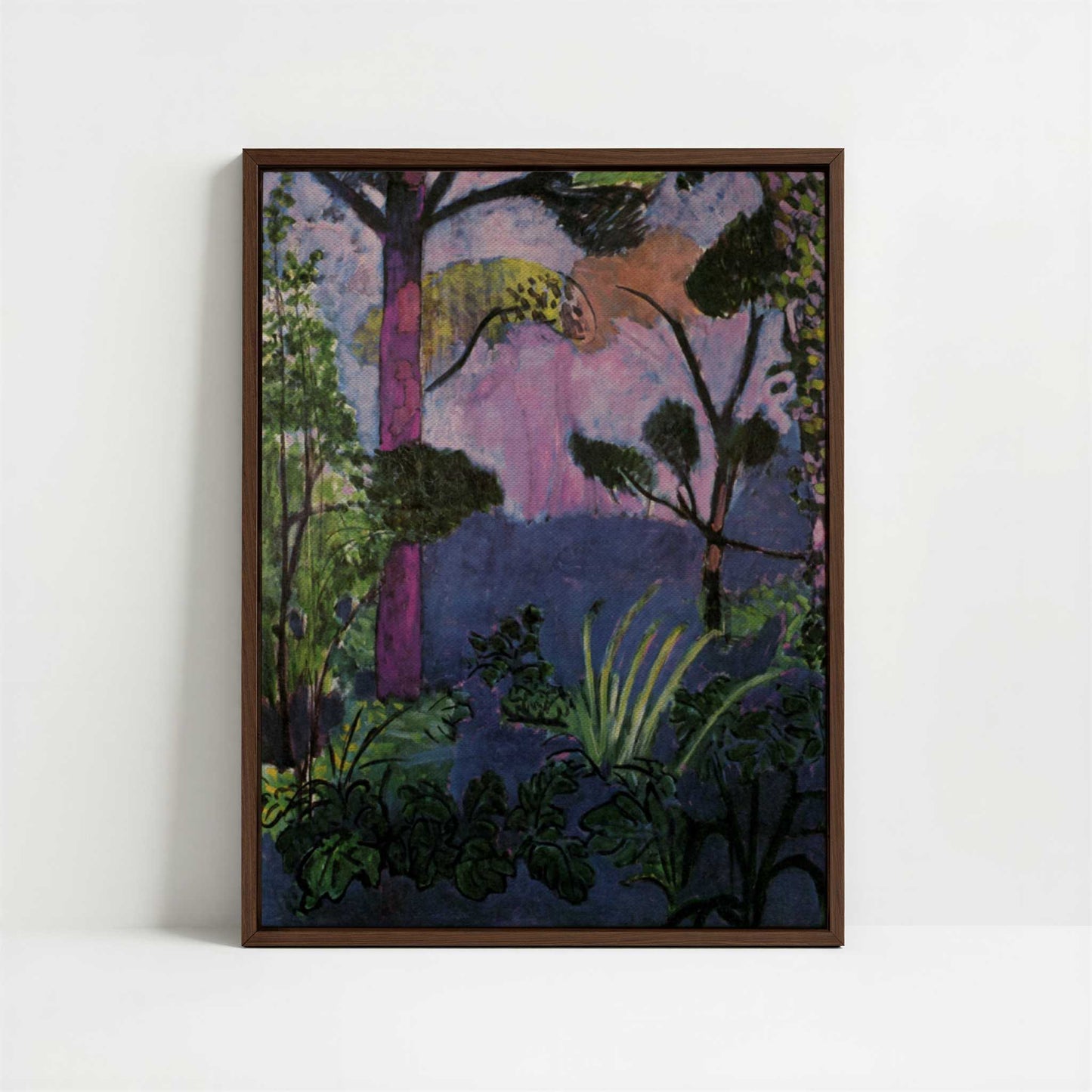 Framed Canvas - Framed canvas in dark wood color frame