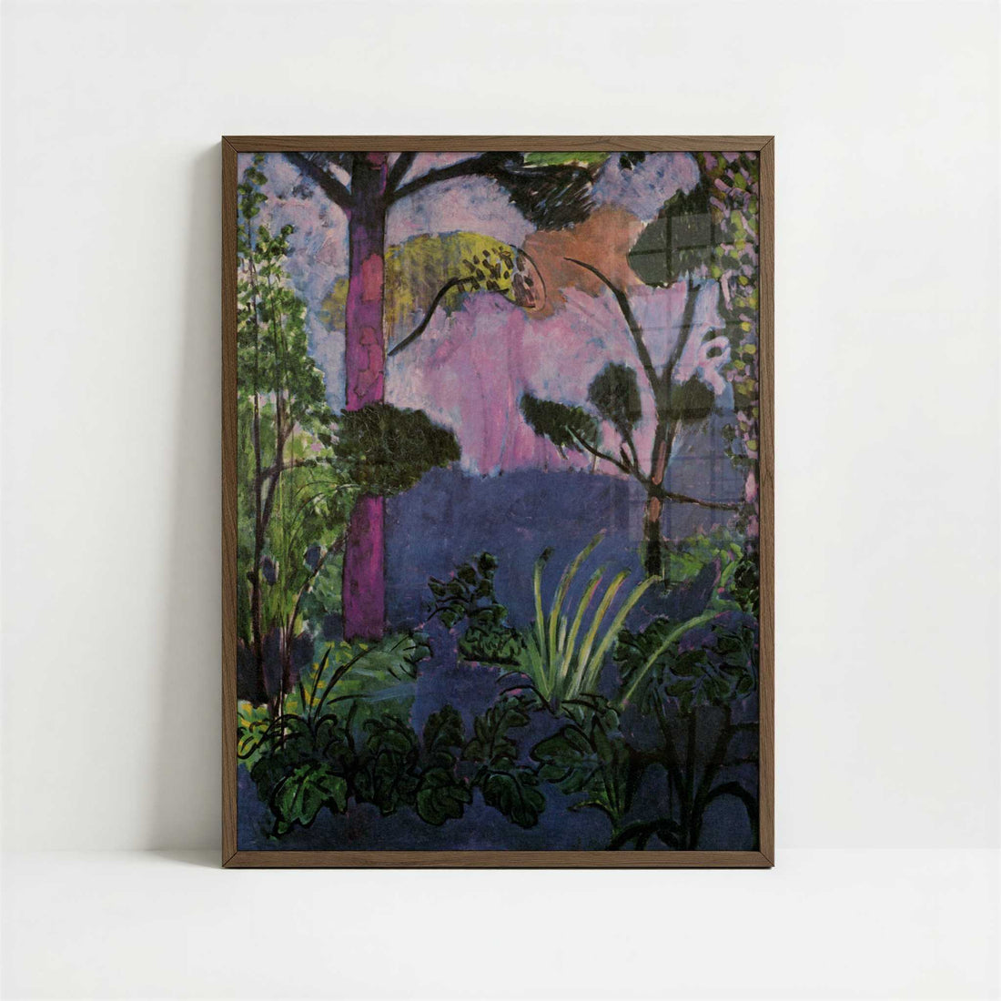 Moroccan Landscape (Acanthus) (1912) by Henri Matisse – Art Print - Art print in dark wood frame