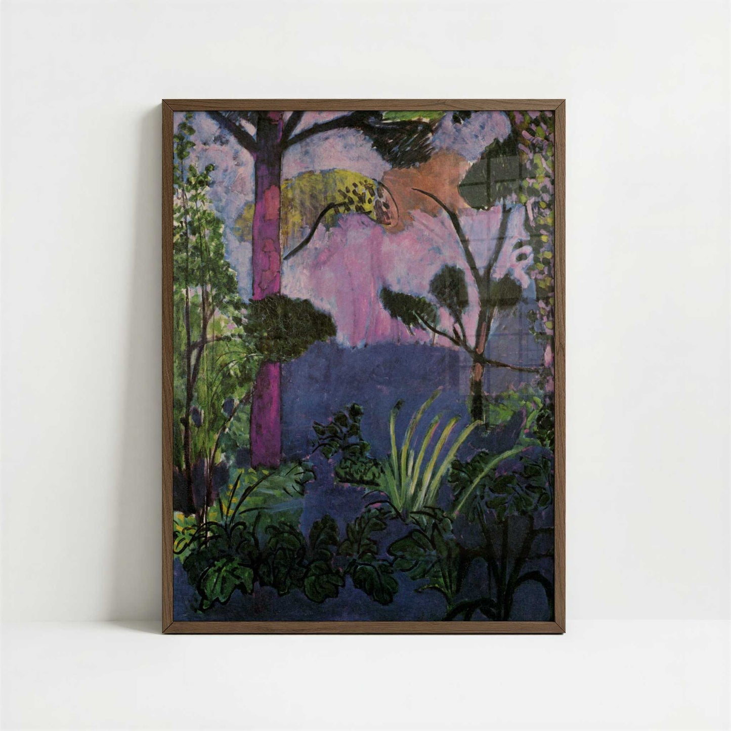 Moroccan Landscape (Acanthus) (1912) by Henri Matisse – Art Print - Art print in dark wood frame