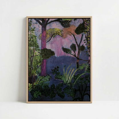 Framed Canvas - Framed canvas in oak color frame
