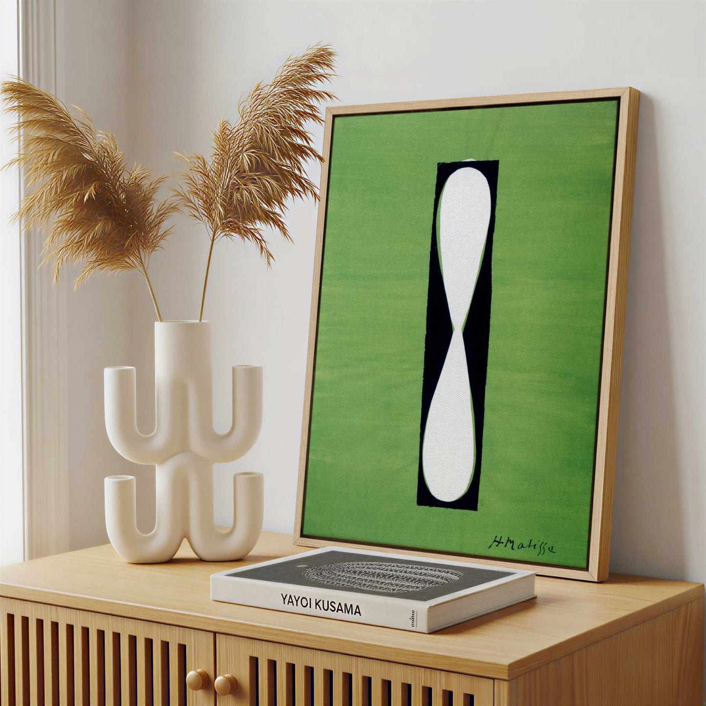 Framed Canvas - Framed canvas in a stylish interior setting