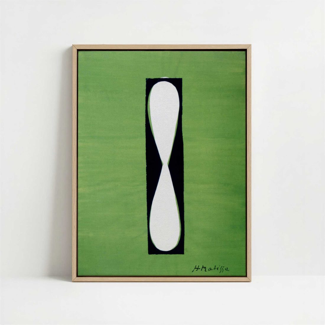 Framed Canvas - Framed canvas in oak color frame