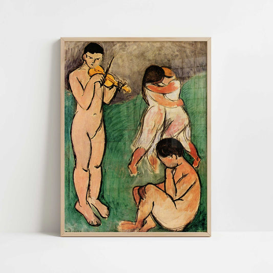 Music (1907) by Henri Matisse – Art Print - Art print in oak frame