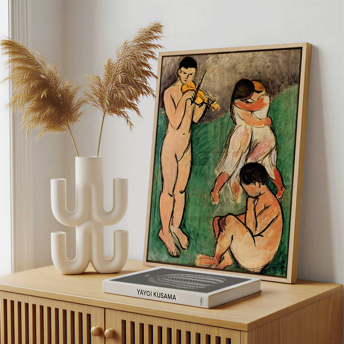 Framed Canvas - Framed canvas in a stylish interior setting