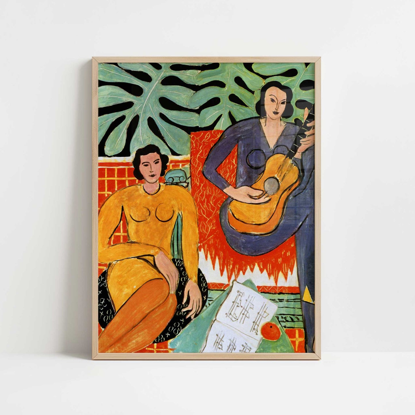 Music (1939) by Henri Matisse – Art Print - Art print in oak frame