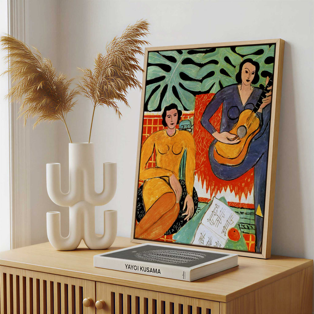 Framed Canvas - Framed canvas in a stylish interior setting