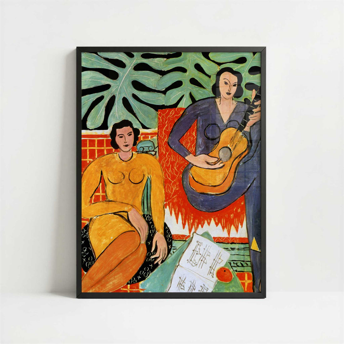 Music (1939) by Henri Matisse – Art Print - Art print in black frame