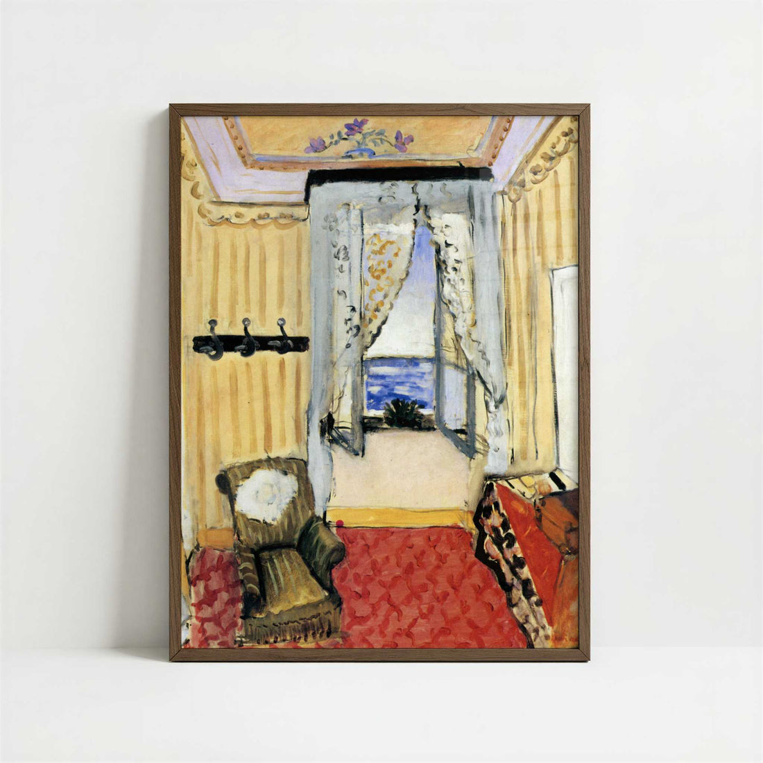 My Room at the Beau-Rivage (1918) by Henri Matisse – Art Print - Art print in dark wood frame