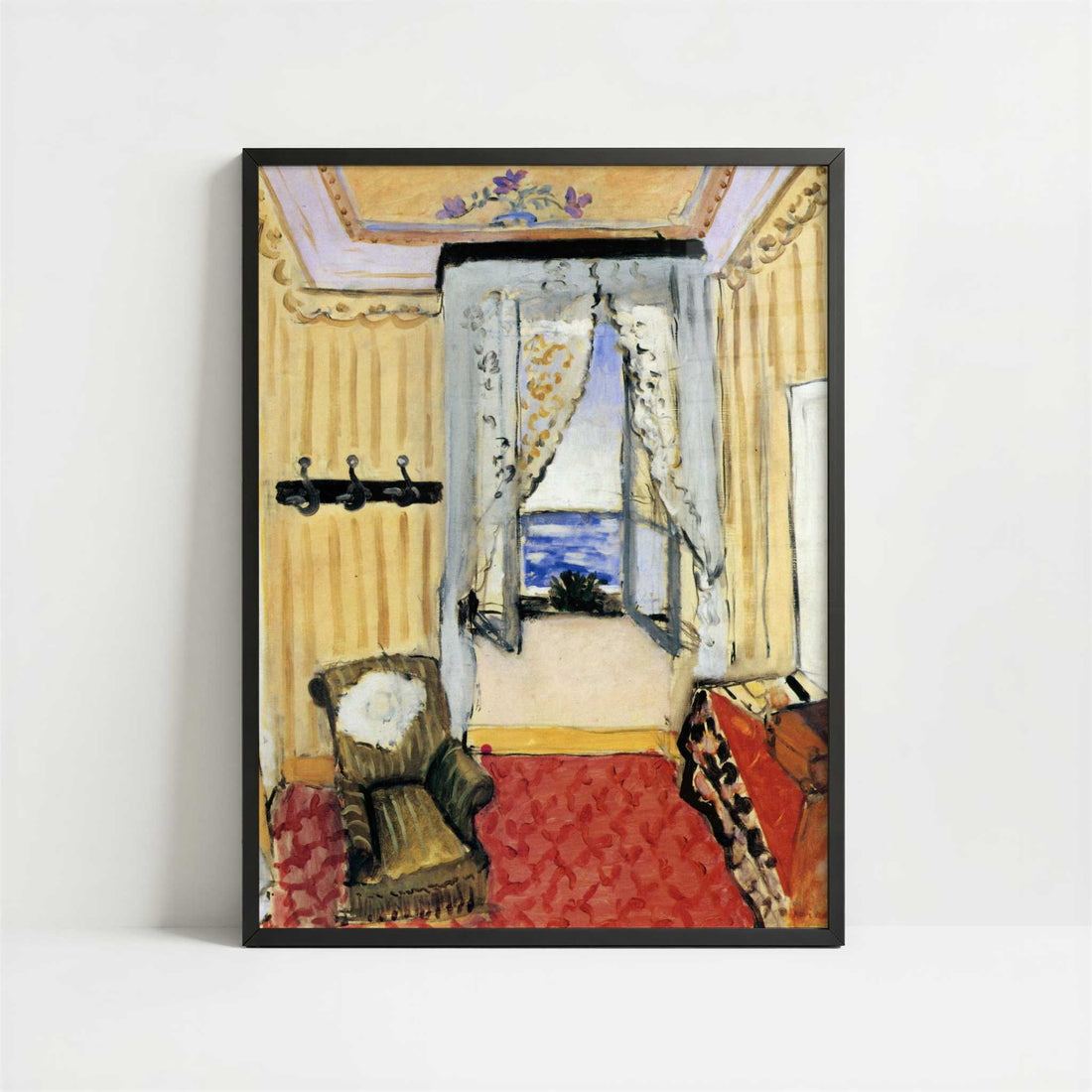 My Room at the Beau-Rivage (1918) by Henri Matisse – Art Print - Art print in black frame
