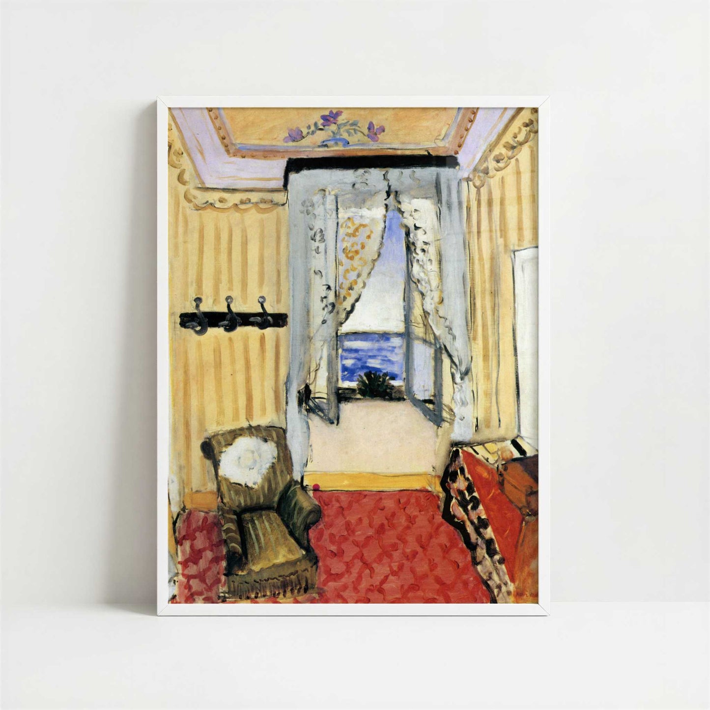 My Room at the Beau-Rivage (1918) by Henri Matisse – Art Print - Art print in white frame