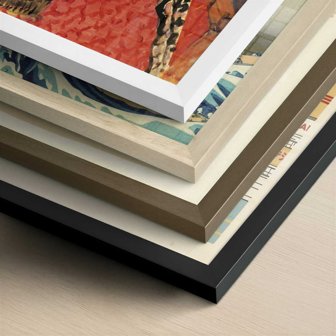 My Room at the Beau-Rivage (1918) by Henri Matisse – Art Print - Close-up detail of the different frames