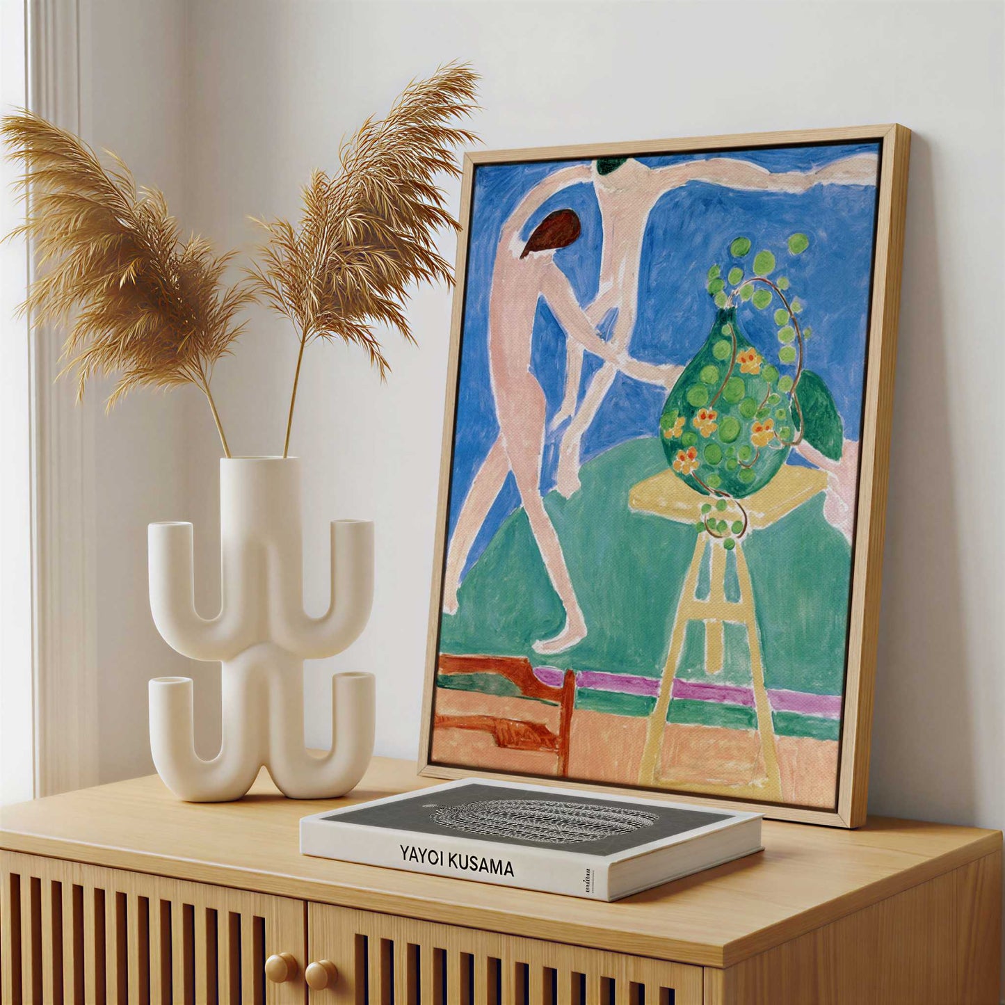 Framed Canvas - Framed canvas in a stylish interior setting