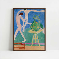 Framed Canvas - Framed canvas in dark wood color frame