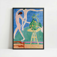 Nasturtiums with the Painting 'Dance' (1912) by Henri Matisse – Art Print - Art print in black frame